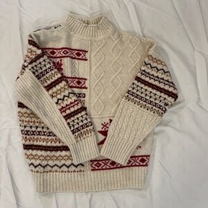 American Eagle Outfitters Cream Knit Sweater